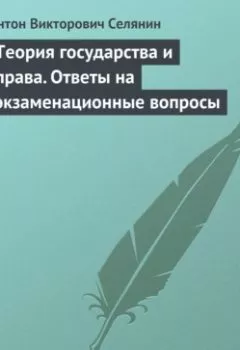 Обложка книги - Теория государства и права. Ответы на экзаменационные вопросы - Антон Викторович Селянин