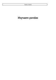 Книга - Изучаем Pandas. Майкл Хейдт - читать в Litvek