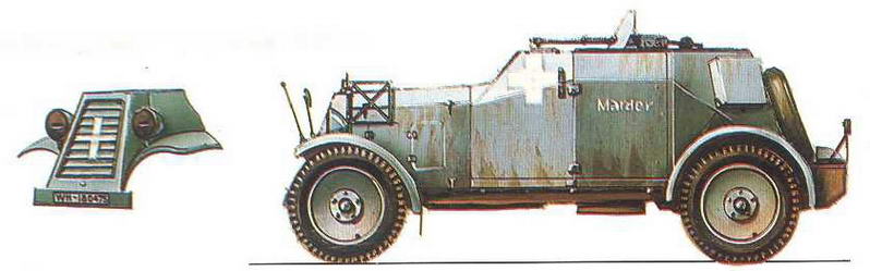 Бронетанковая техника Германии 1939 - 1945 (часть II) Бронеавтомобили, бронетранспортеры, тягачи и спецмашины. Иллюстрация № 83