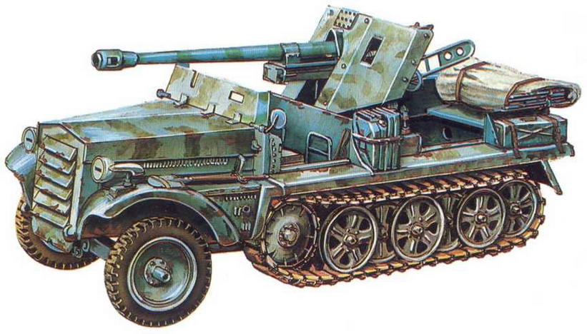 Бронетанковая техника Германии 1939 - 1945 (часть II) Бронеавтомобили, бронетранспортеры, тягачи и спецмашины. Иллюстрация № 88