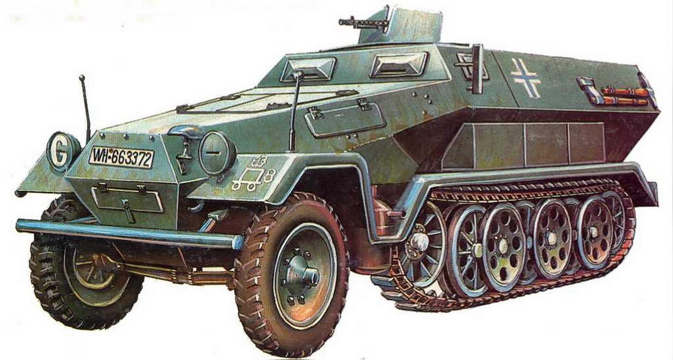 Бронетанковая техника Германии 1939 - 1945 (часть II) Бронеавтомобили, бронетранспортеры, тягачи и спецмашины. Иллюстрация № 91